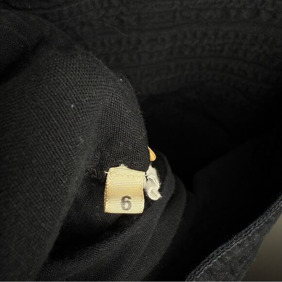 Ulla Johnson Black Cotton Wide Leg Suvi Overalls Jumpsuit - 6 belt missing - Picture 11 of 12